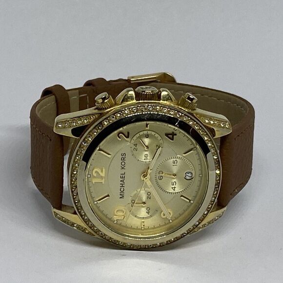 COPY - Michael Kors Blair MK5166 Women's Brown Leather Analog Dial Quartz Watch… - Picture 7 of 12